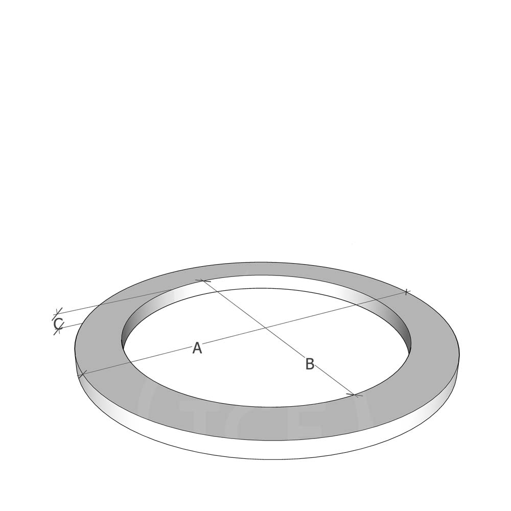 Maatvoering pakking PTFE trompet