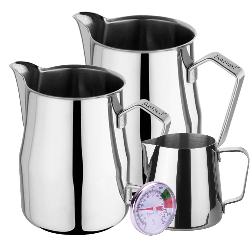 JoeFrex RVS melkkannen set | The Coffee Factory (TCF)