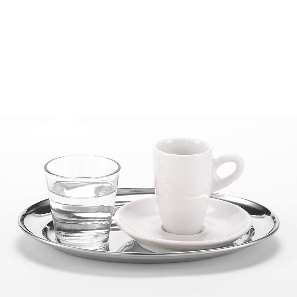 JoeFrex serveerblad ovaal RVS 22 cm | The Coffee Factory (TCF)