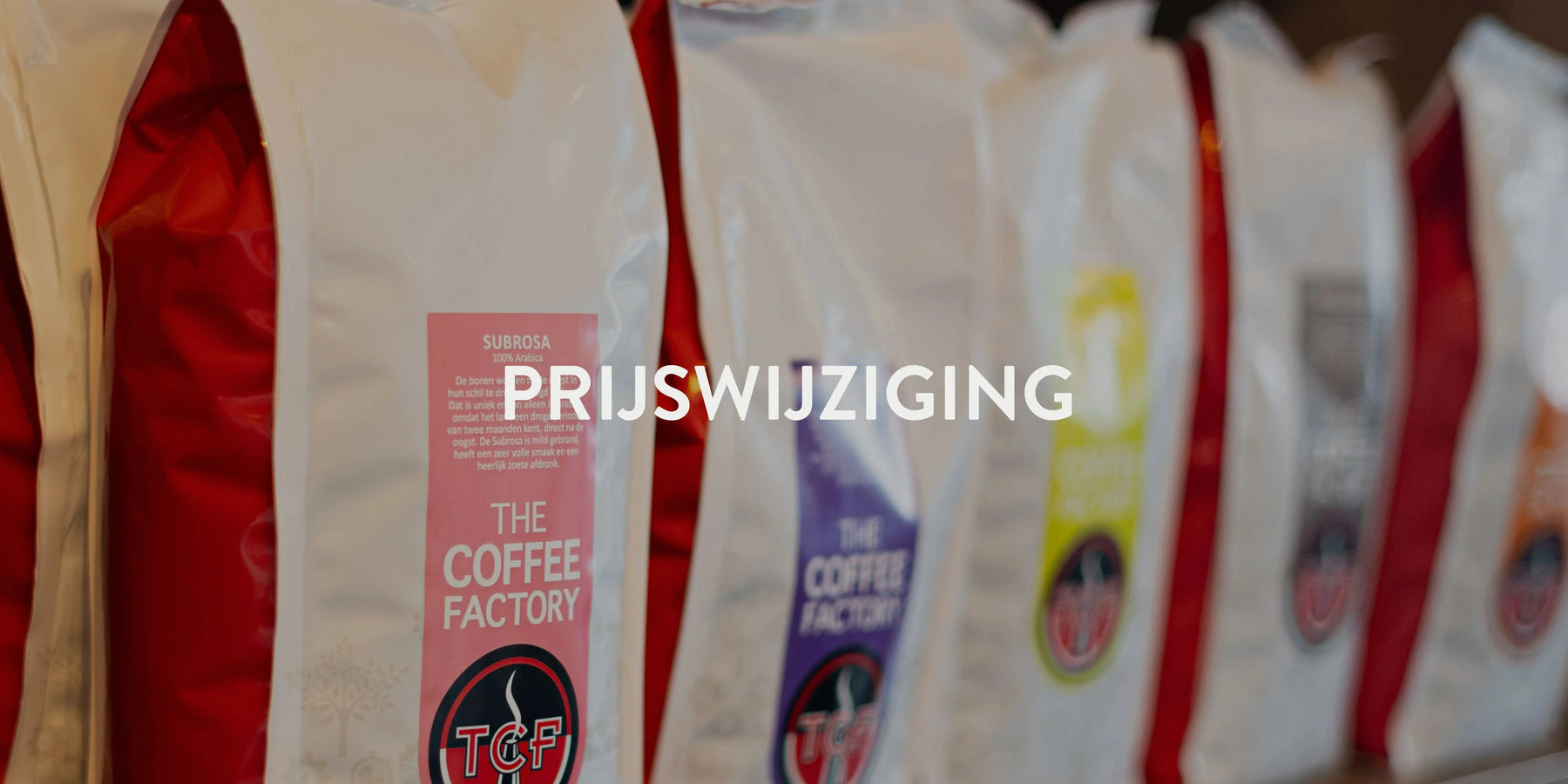 Prijswijziging The Coffee factory koffiebonen