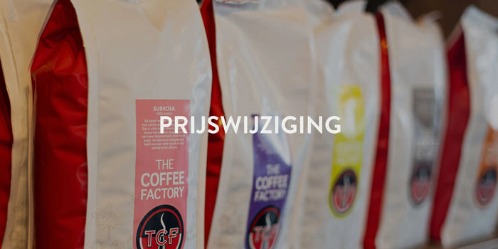 Prijswijziging The Coffee factory koffiebonen
