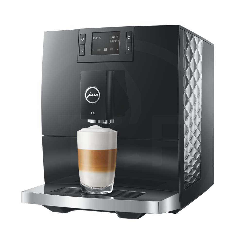 15603 JURA C8 Piano Black EA rechts latte macchiato