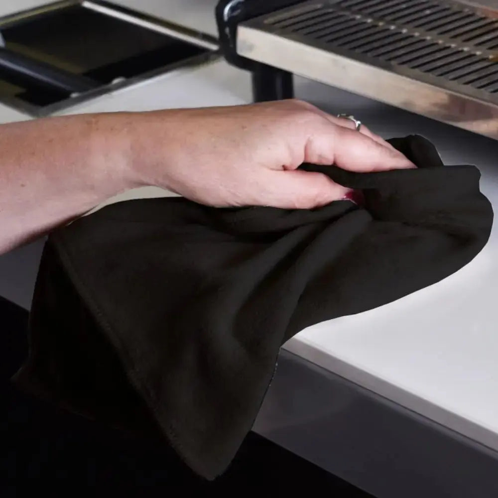 JoeFrex Barista Microvezeldoek zwart 40x40 cm | The Coffee Factory (TCF)