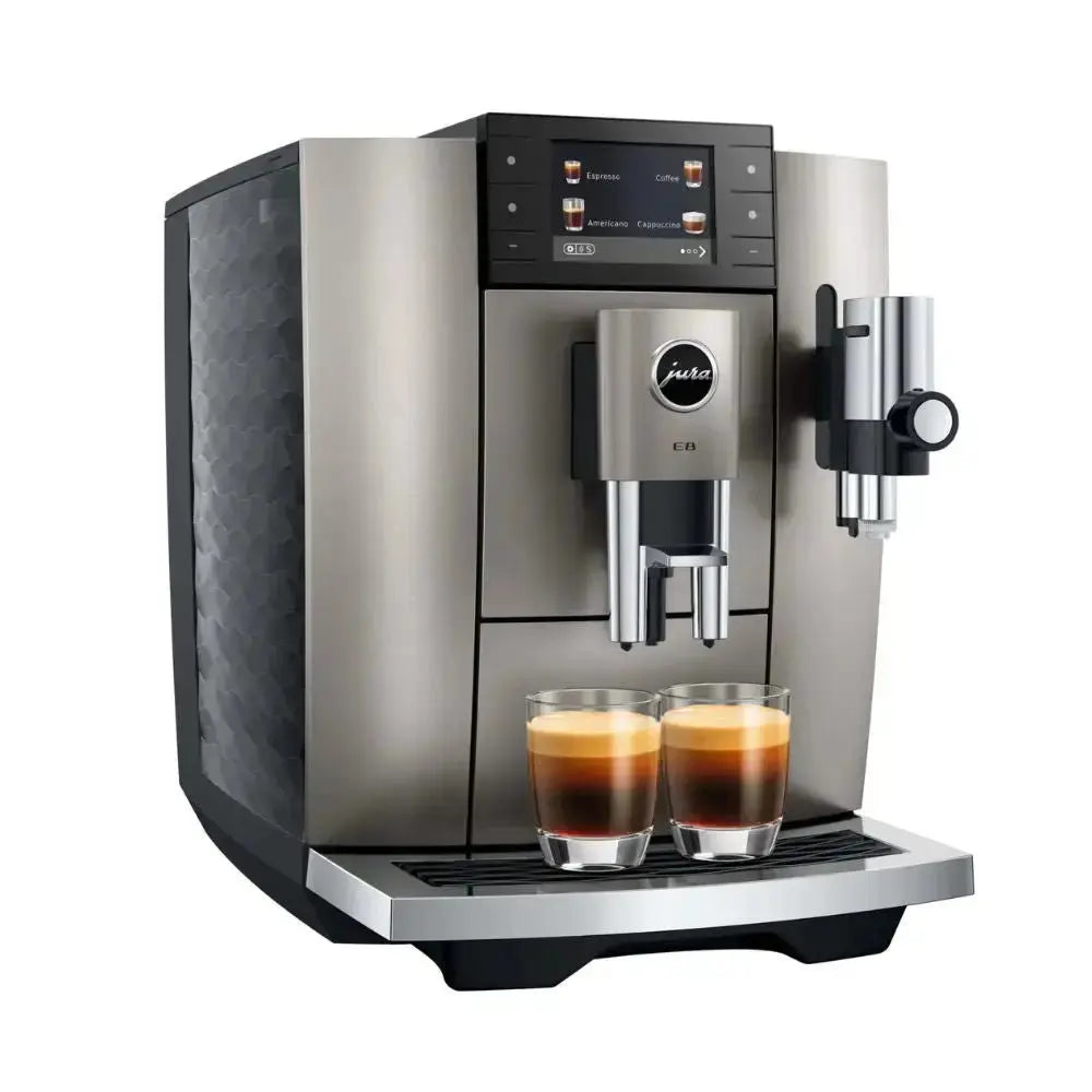 JURA E8 [ED] Midnight Silver espresso's | The Coffee Factory (TCF)