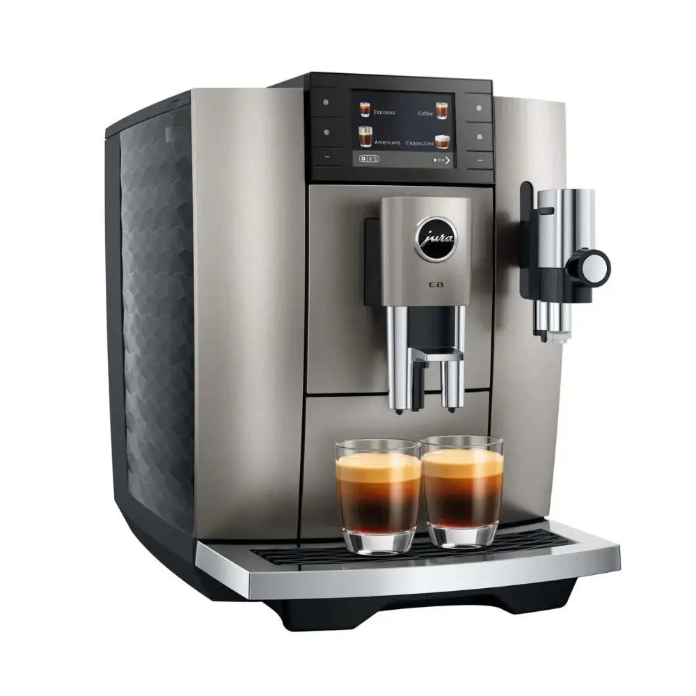 JURA E8 [ED] Midnight Silver espresso's | The Coffee Factory (TCF)