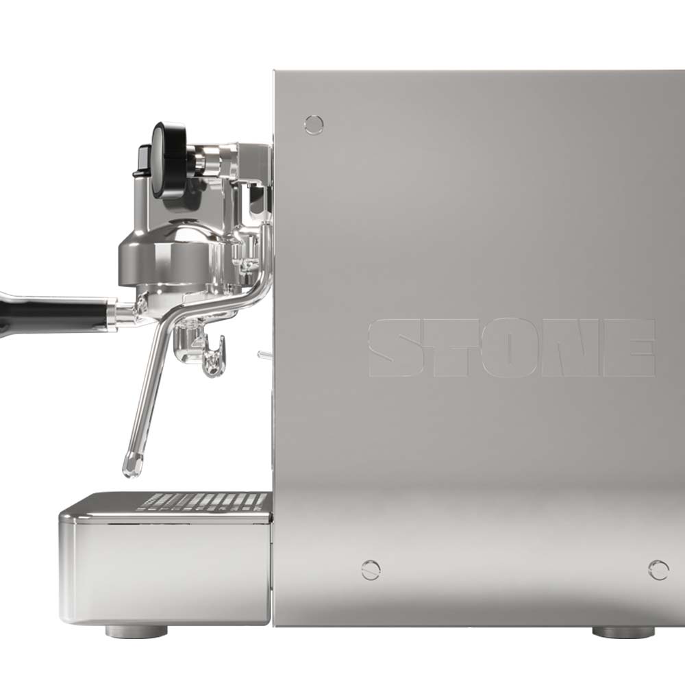 Strak gestylde espressomachine Stone Lite Premium met logo