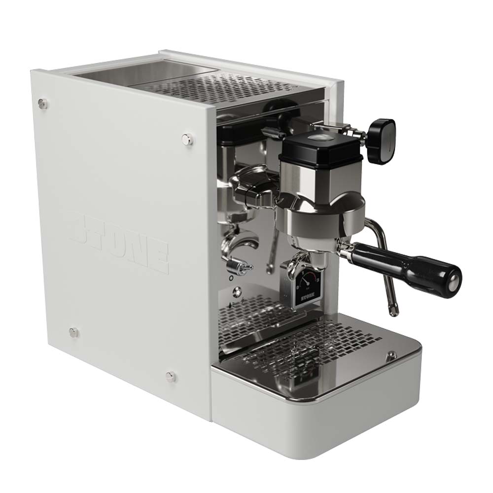 Stone halfautomatische espressomachine in het wit