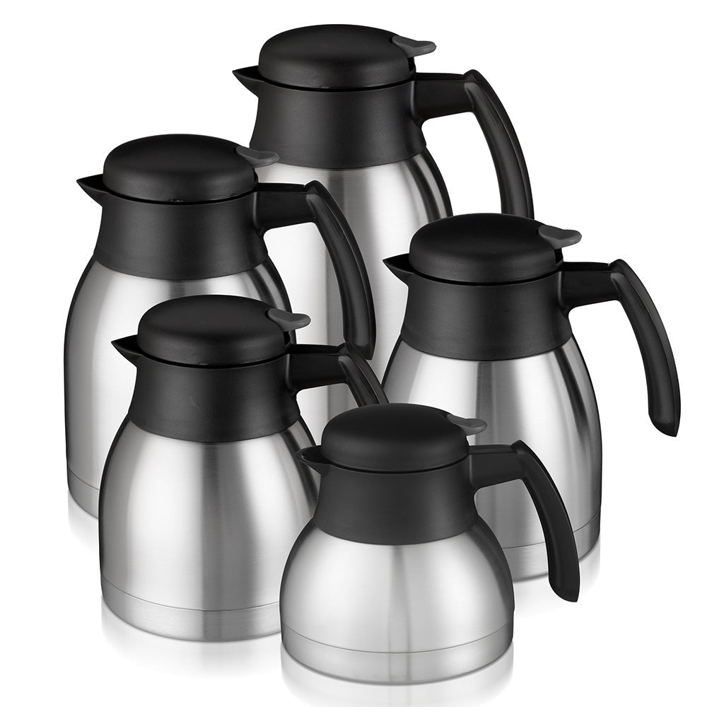 Bravilor RVS thermoskan zwart [2 maten] | The Coffee Factory (TCF)