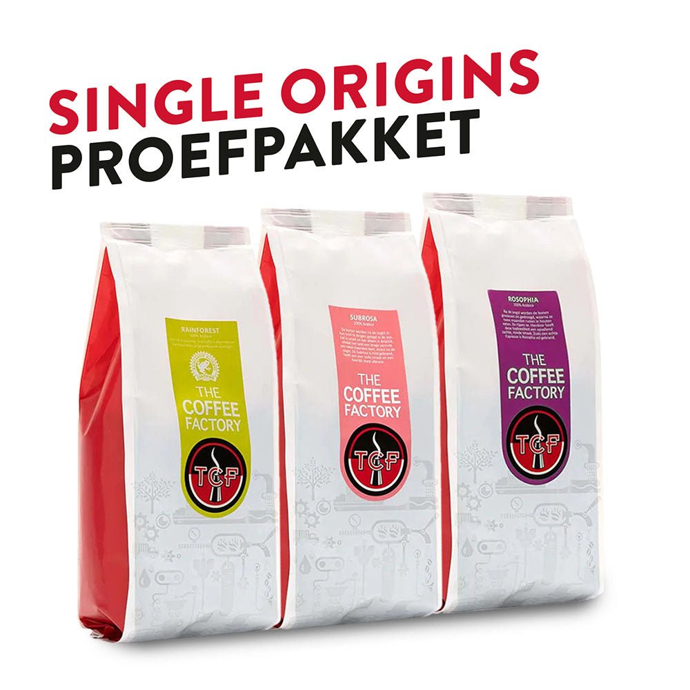 Proefpakket koffiebonen "Single Origins" | The Coffee Factory (TCF)